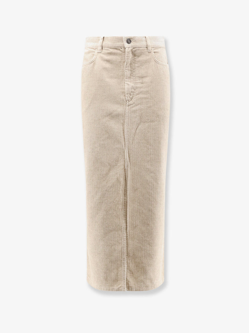 Marant Étoile Marant Étoile Odalie Corduroy Skirt Beige - World Class Fashion