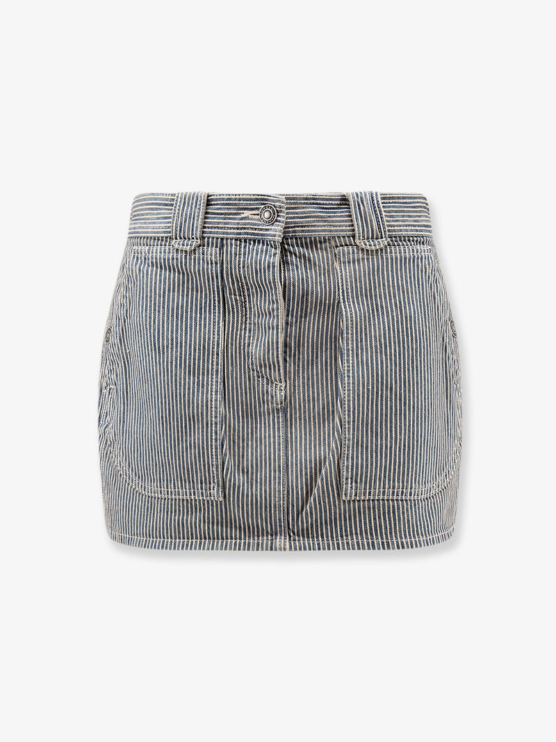 Marant Étoile Marant Etoile Estera Cotton Skirt With Striped Pattern - World Class Fashion