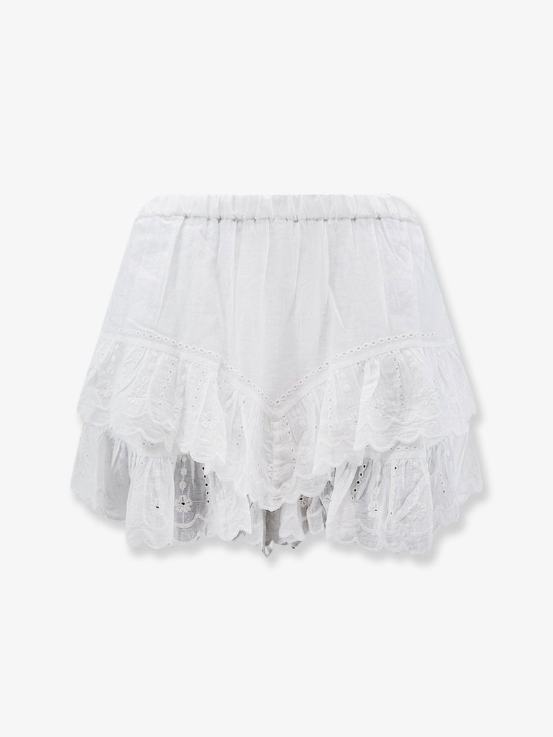 Marant Étoile Marant Étoile Jocadia Organic Cotton Shorts White - World Class Fashion
