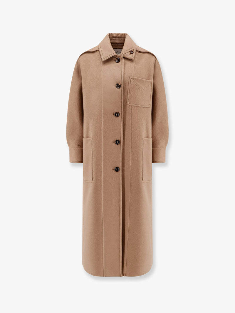 Max Mara Max Mara Aldo 134 Abrigo de Lana Cachemira Beige - World Class Fashion