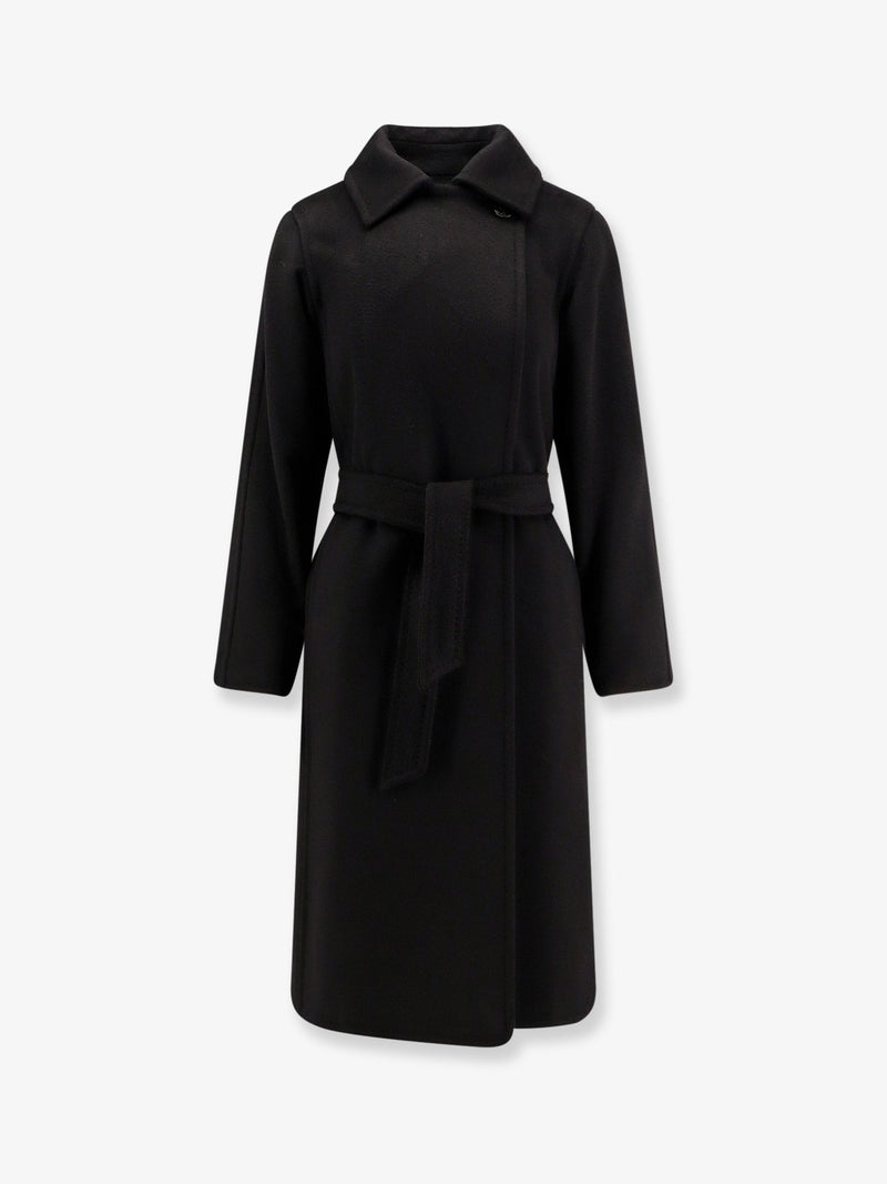 Max Mara Max Mara Manuela Camel Hair Coat Black - World Class Fashion
