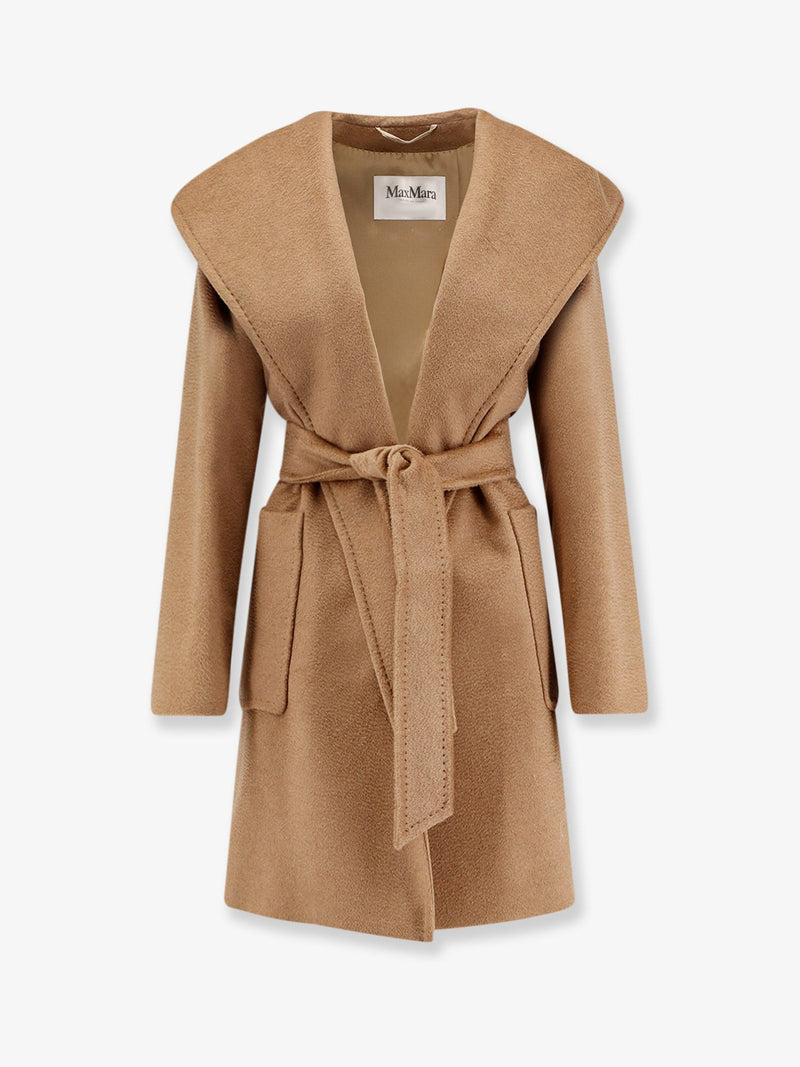 Max Mara Max Mara Rialto Camel Hair Coat Beige - World Class Fashion