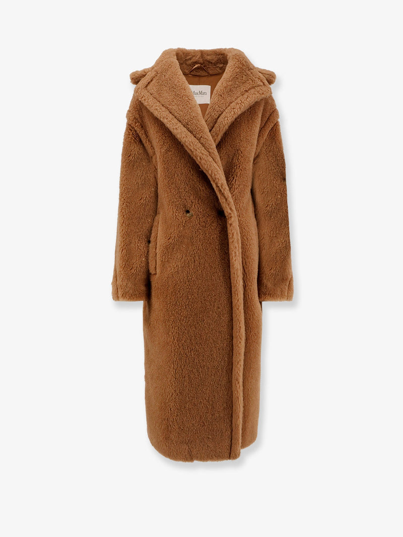 Max Mara Max Mara Teddy Camel Hair and Silk Coat Beige - World Class Fashion