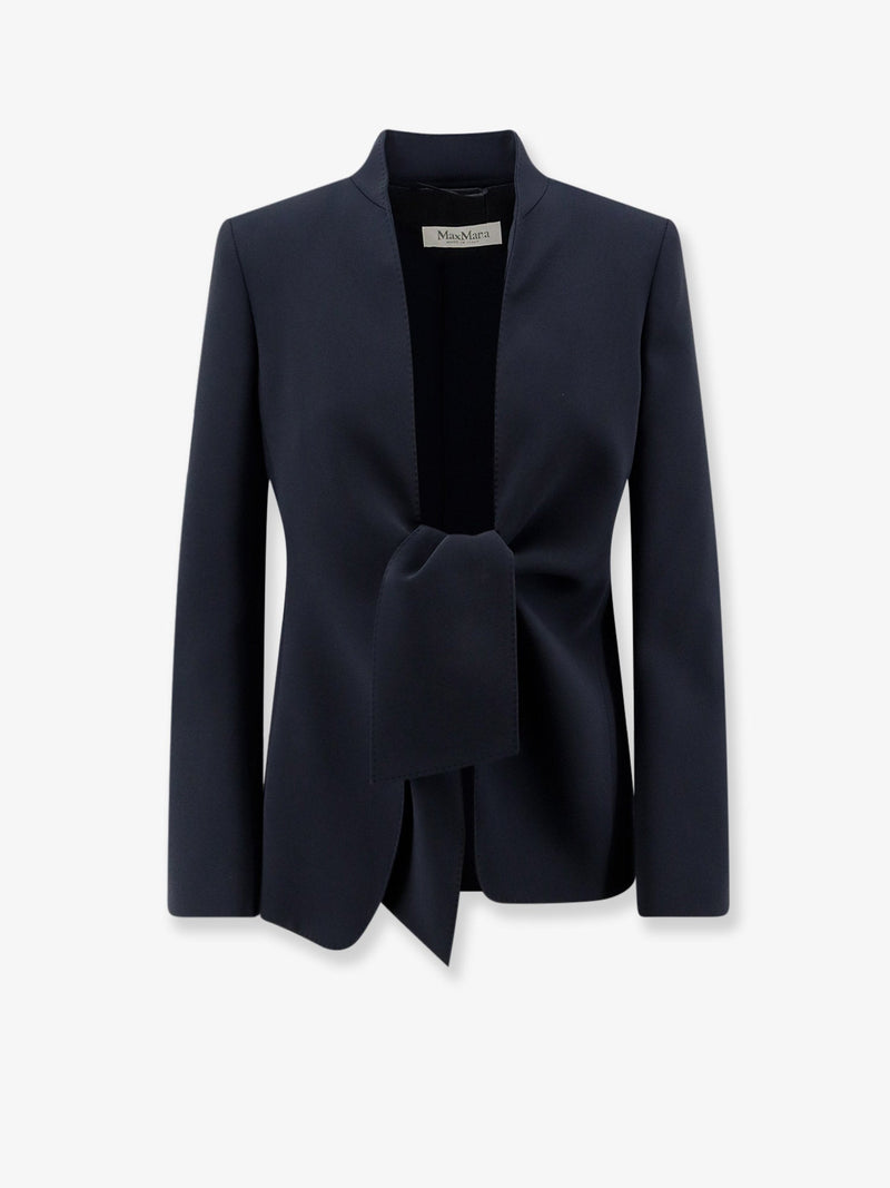 Max Mara Max Mara Mxmpalo Cady Blazer With Front Knot Detail - World Class Fashion