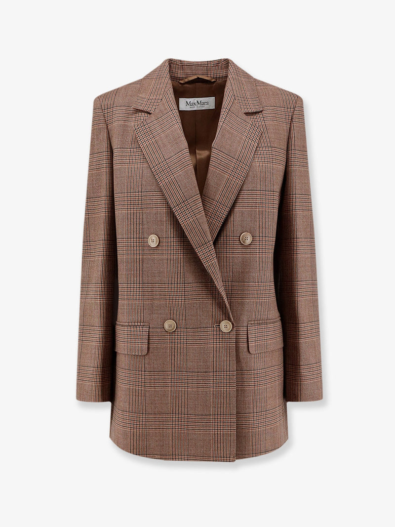 Max Mara Max Mara Mxmastrale Wool Blazer Brown Women - World Class Fashion