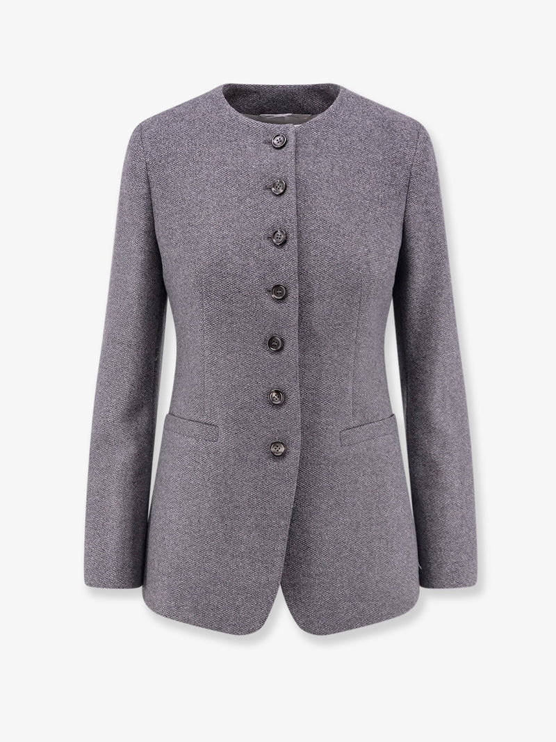 Max Mara Max Mara Mxmfalla Cashmere Blazer Grey - World Class Fashion