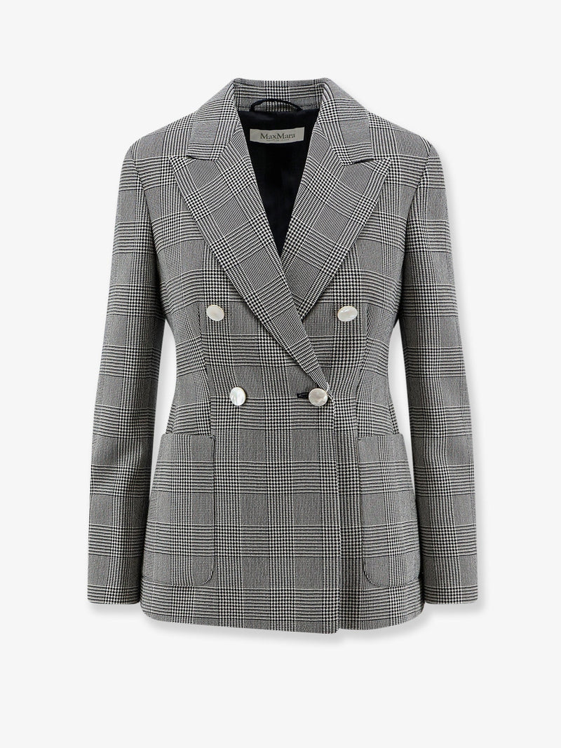 Max Mara Max Mara Mxmaccordo Double-Breasted Virgin Wool Blazer - World Class Fashion