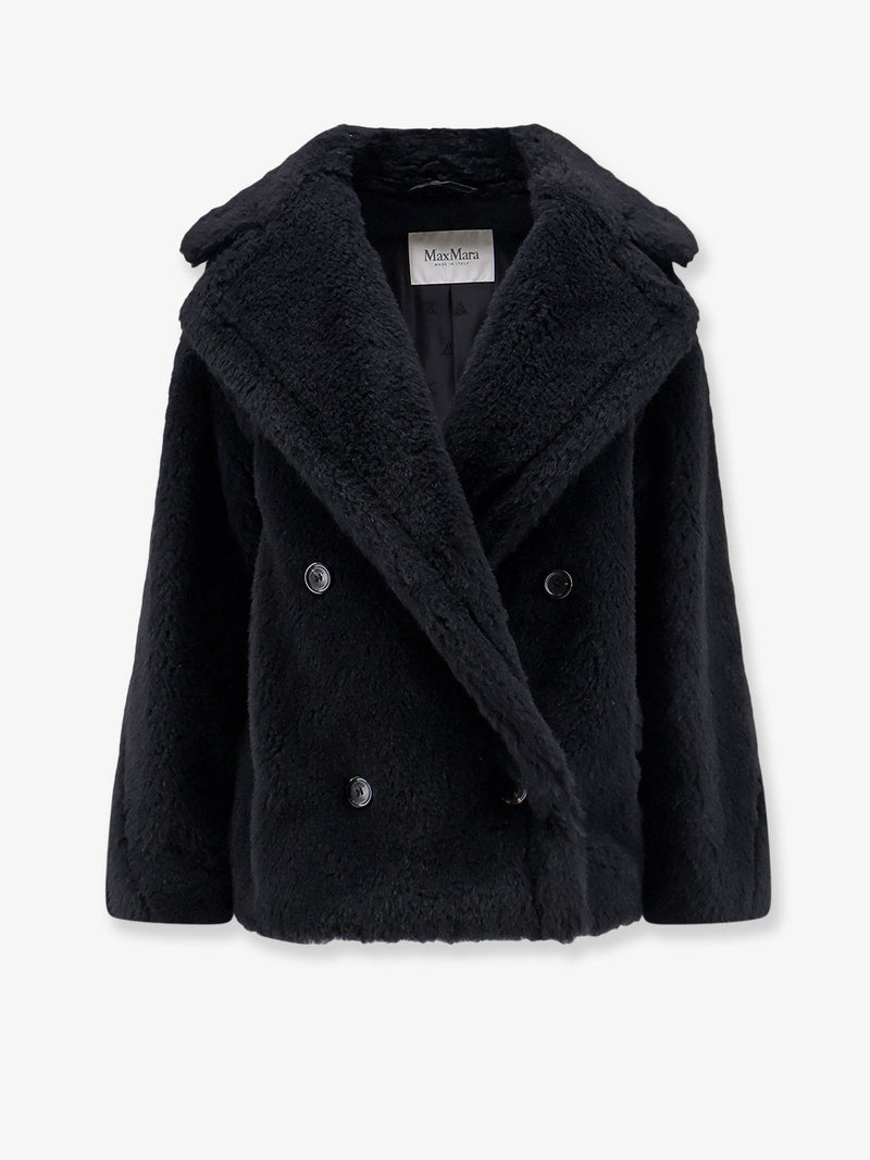 Max Mara Max Mara Mxmalcuno Alpaca Wool Silk Jacket Black - World Class Fashion
