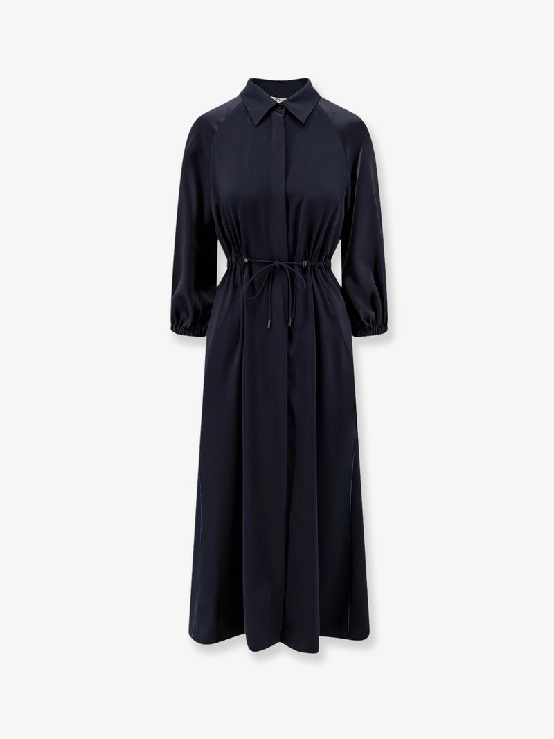 Max Mara Max Mara Mxmpelota Long Silk Dress - World Class Fashion