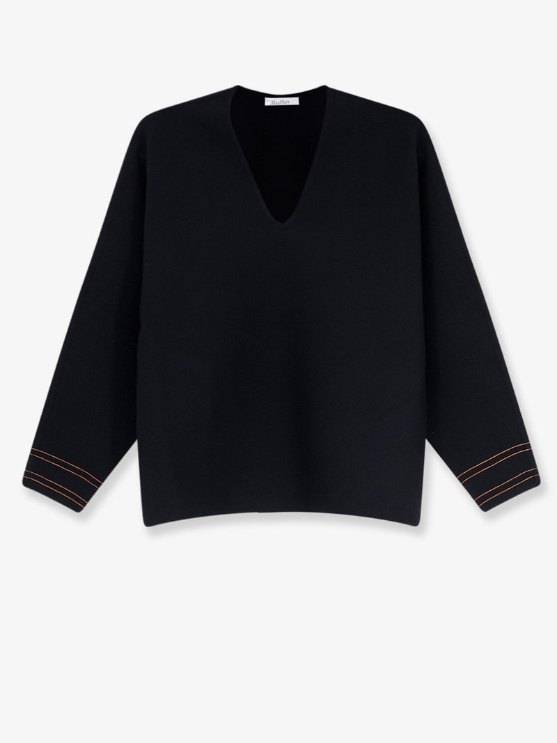 Max Mara Max Mara Mxmundici Wool Blend Sweater Black - World Class Fashion
