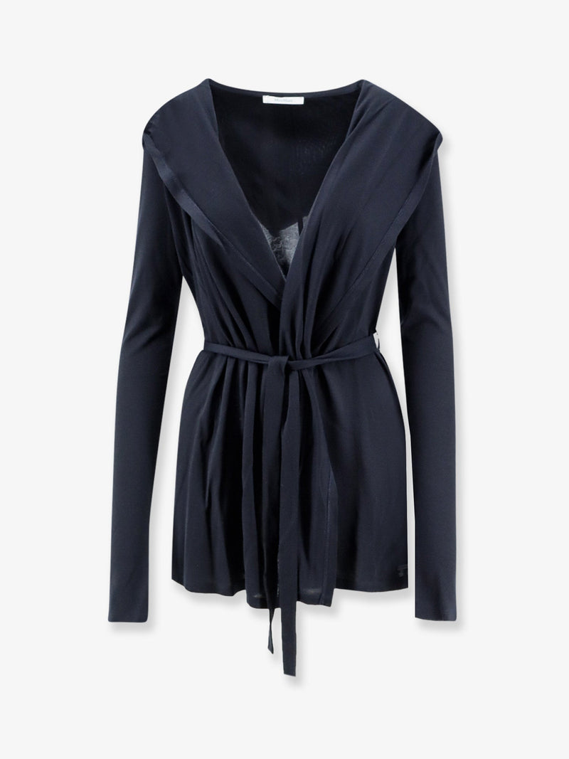 Max Mara Max Mara Lyocell Silk Cardigan Blue Women - World Class Fashion