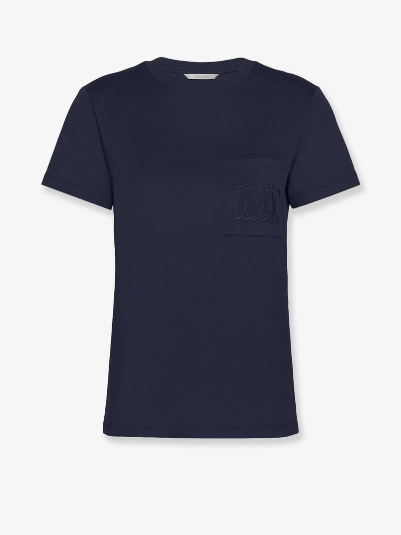 Max Mara Max Mara Papaia Cotton T-Shirt With Monogram - World Class Fashion