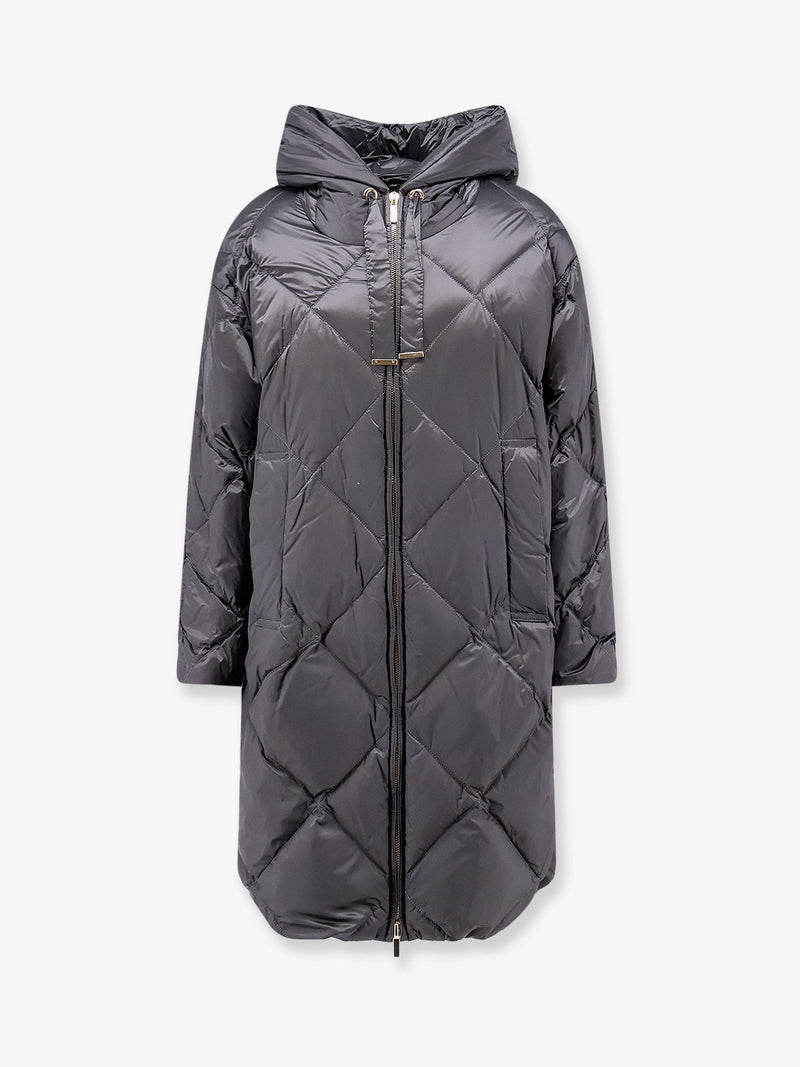Max Mara The Cube Max Mara The Cube Long Down Jacket Grey - World Class Fashion