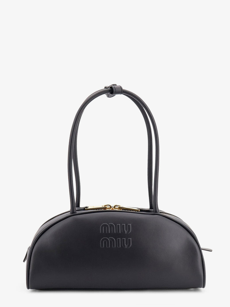 Miu Miu Miu Miu Beau Leather Handbag Black - World Class Fashion