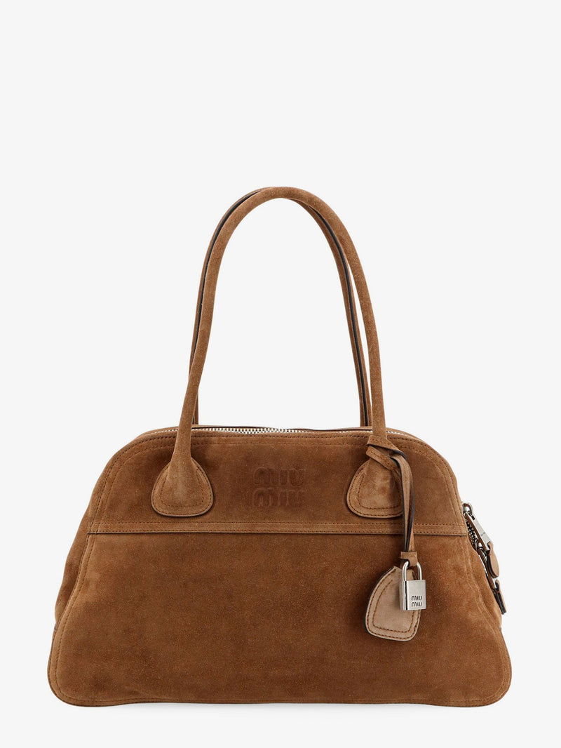 Miu Miu Miu Miu Vivant Suede Shoulder Bag Brown - World Class Fashion