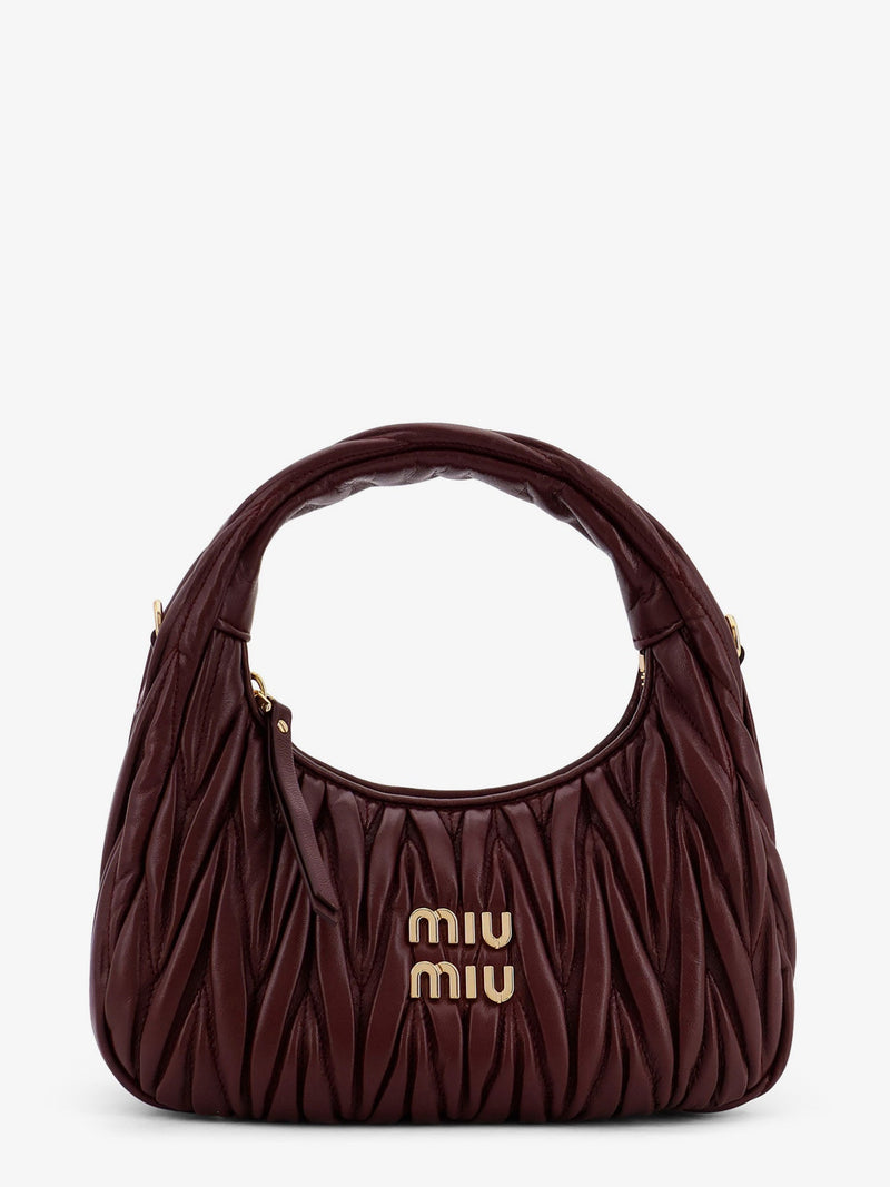 Miu Miu Miu Miu Wander Quilted Leather Shoulder Bag Red - World Class Fashion