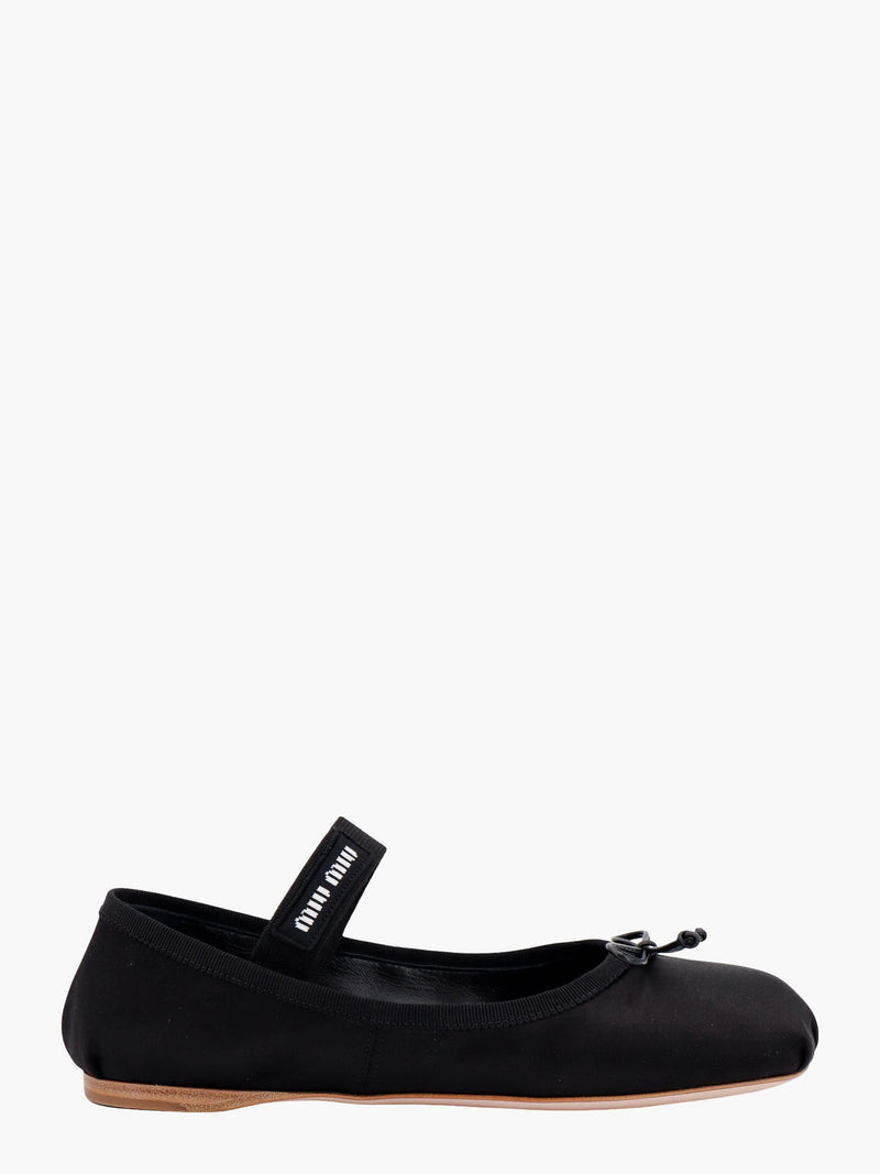 Miu Miu Miu Miu Satin Ballet Flats Black Women - World Class Fashion