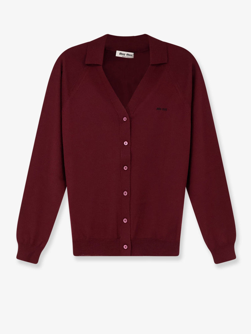 Miu Miu Miu Miu Virgin Wool Cardigan Red Women - World Class Fashion