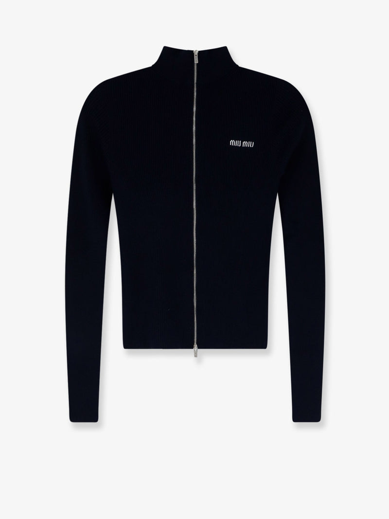 Miu Miu Miu Miu Cotton Cardigan Blue Women - World Class Fashion