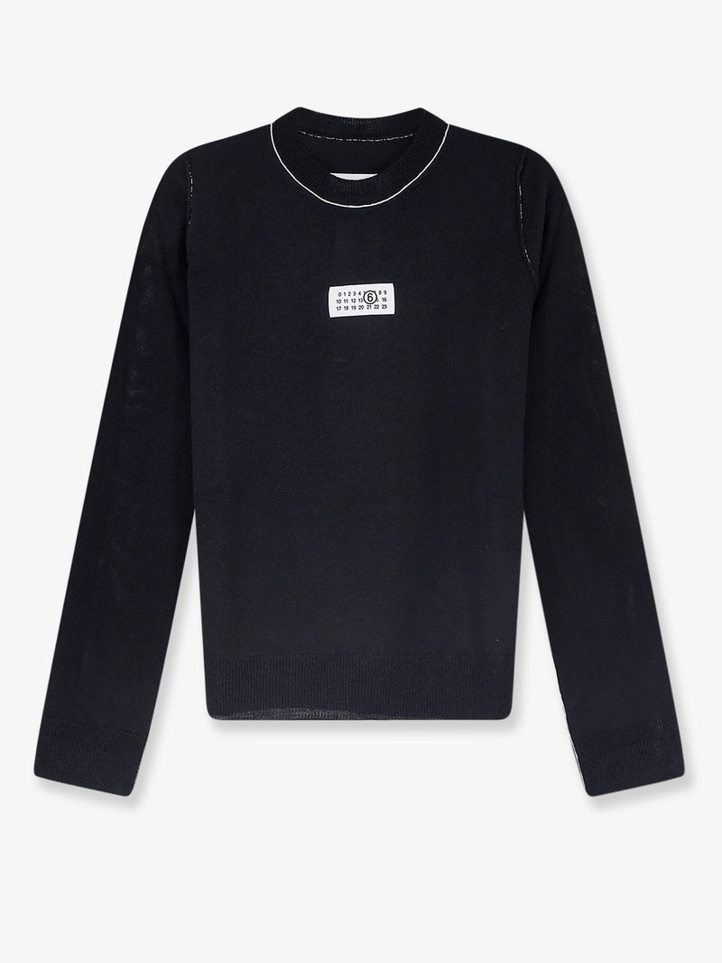 MM6 Maison Margiela MM6 Maison Margiela Virgin Wool Blend Sweater Black - World Class Fashion