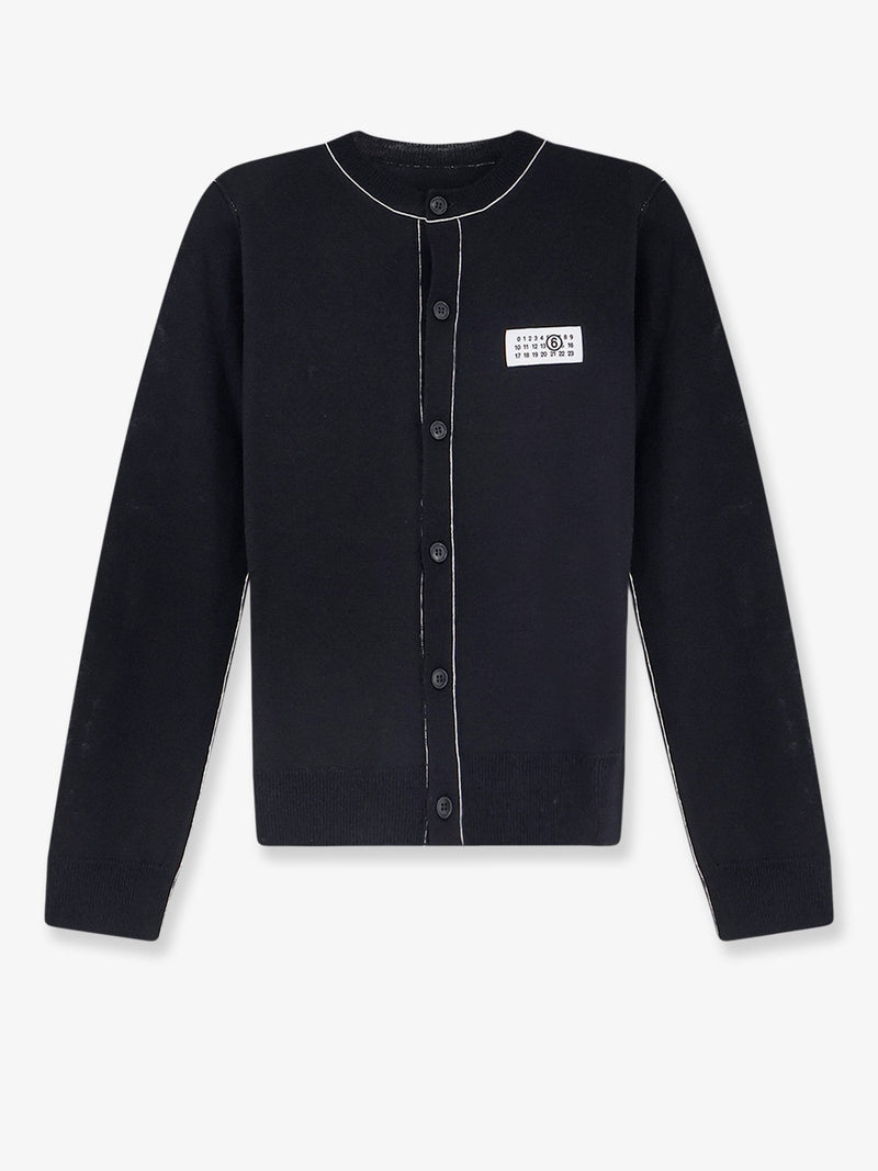 MM6 Maison Margiela MM6 Maison Margiela Wool Blend Cardigan Black - World Class Fashion