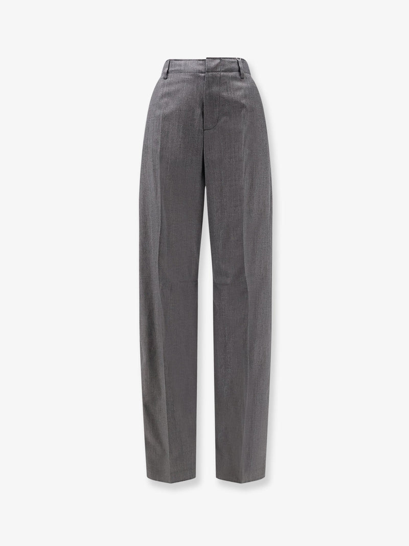 MM6 Maison Margiela MM6 Maison Margiela Virgin Wool Cotton Trousers Grey - World Class Fashion