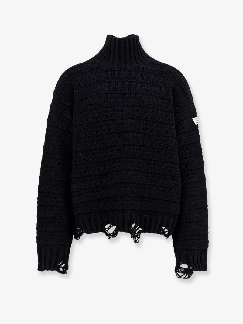 MM6 Maison Margiela MM6 Maison Margiela Wool Blend Sweater Black Men - World Class Fashion