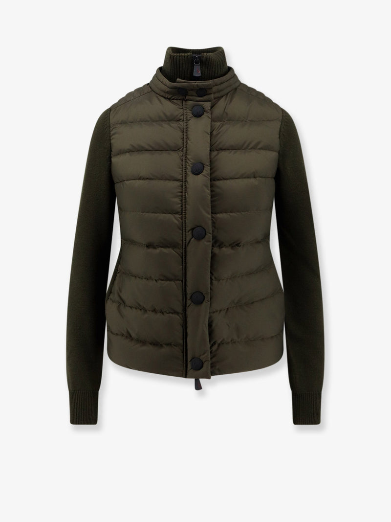 Moncler Grenoble Moncler Grenoble Wool and Nylon Blend Jacket Green - World Class Fashion
