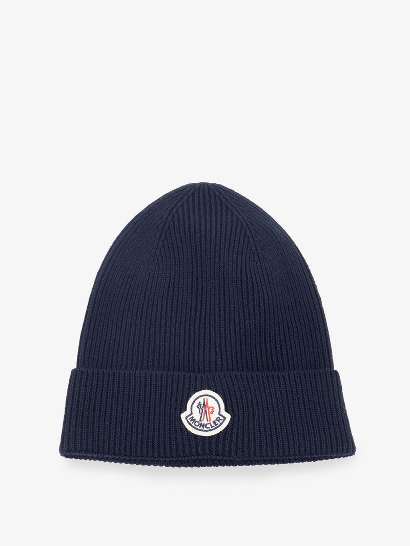 Moncler Moncler Responsible Virgin Wool Hat Blue - World Class Fashion