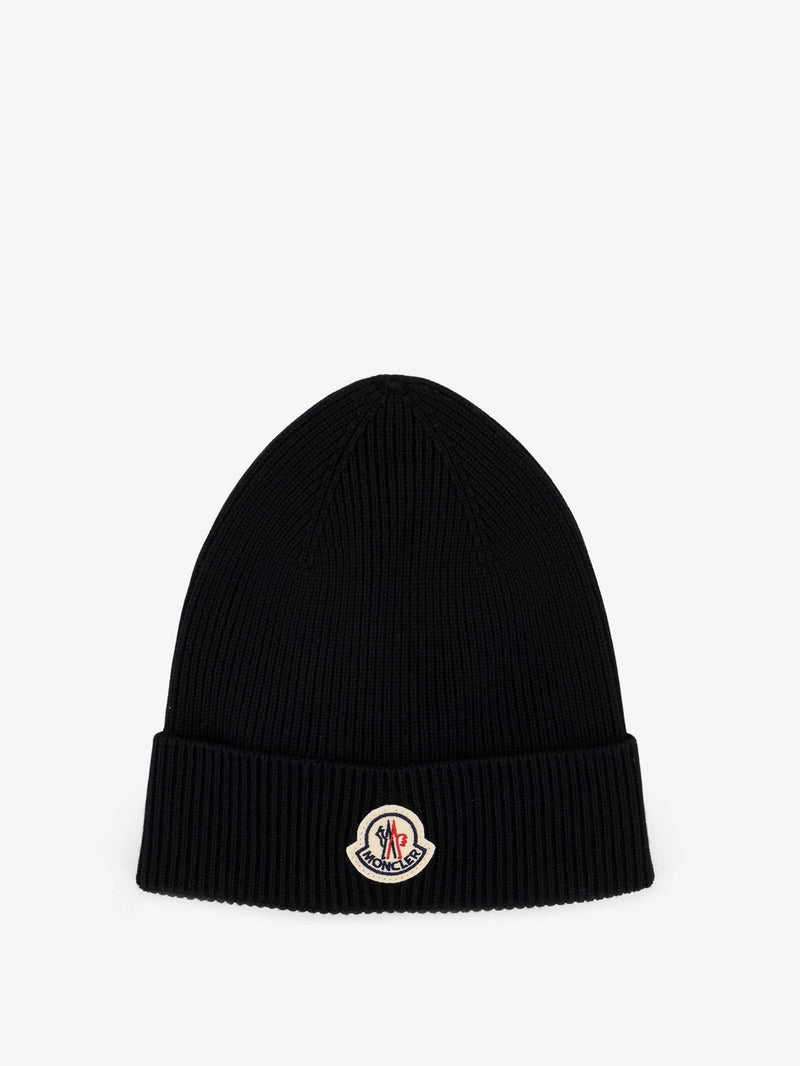 Moncler Moncler Responsible Virgin Wool Hat Black - World Class Fashion