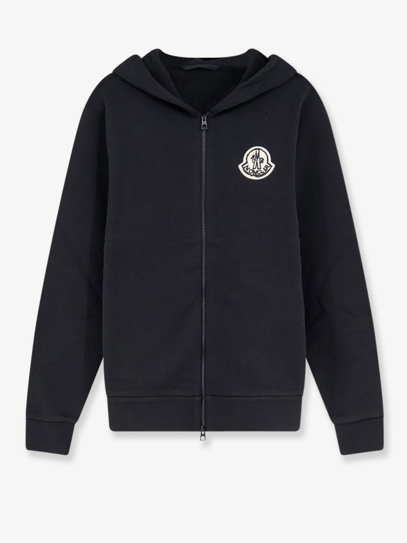 Moncler Moncler Cotton Sweatshirt With Logo Patch - World Class Fashion