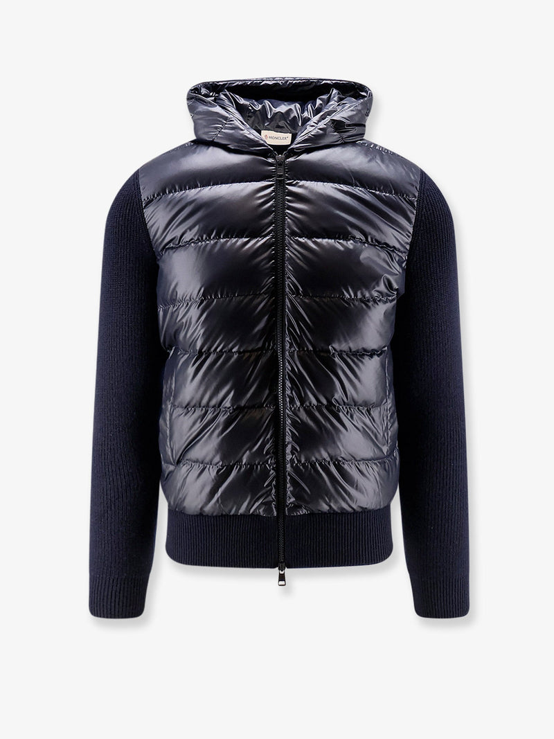 Moncler Moncler Down Jacket With Virgin Wool Inserts - World Class Fashion
