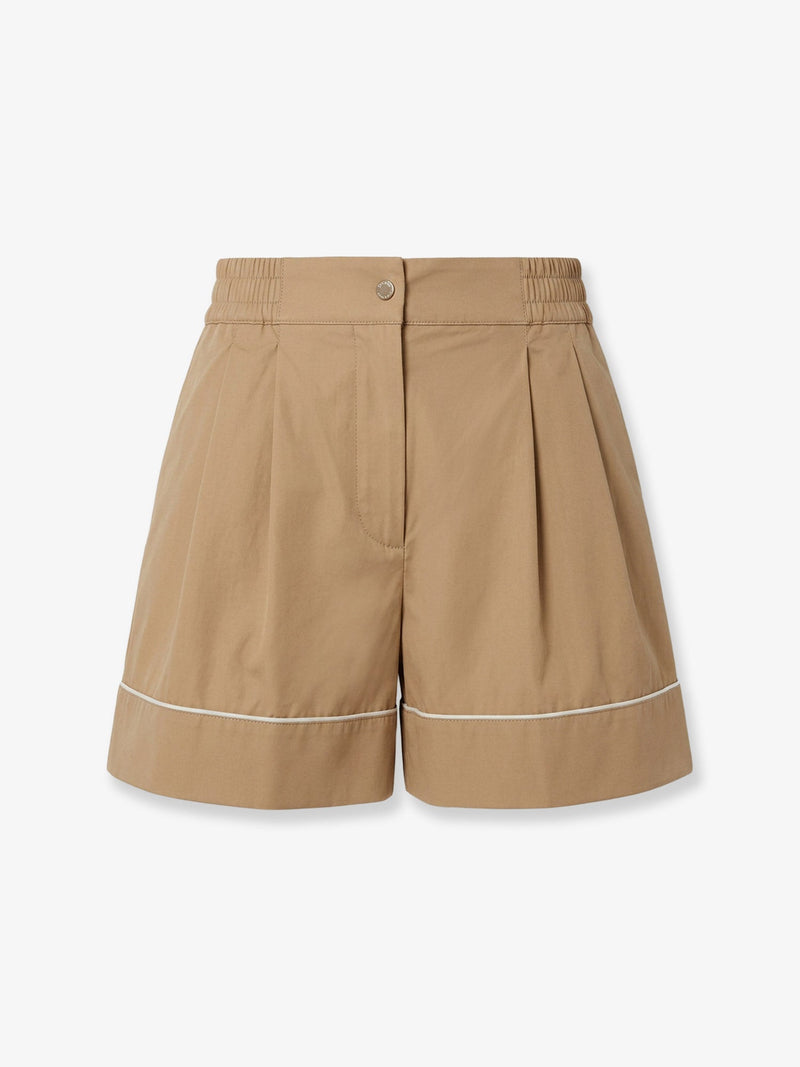 Moncler Moncler Cotton Blend Shorts Beige Women - World Class Fashion