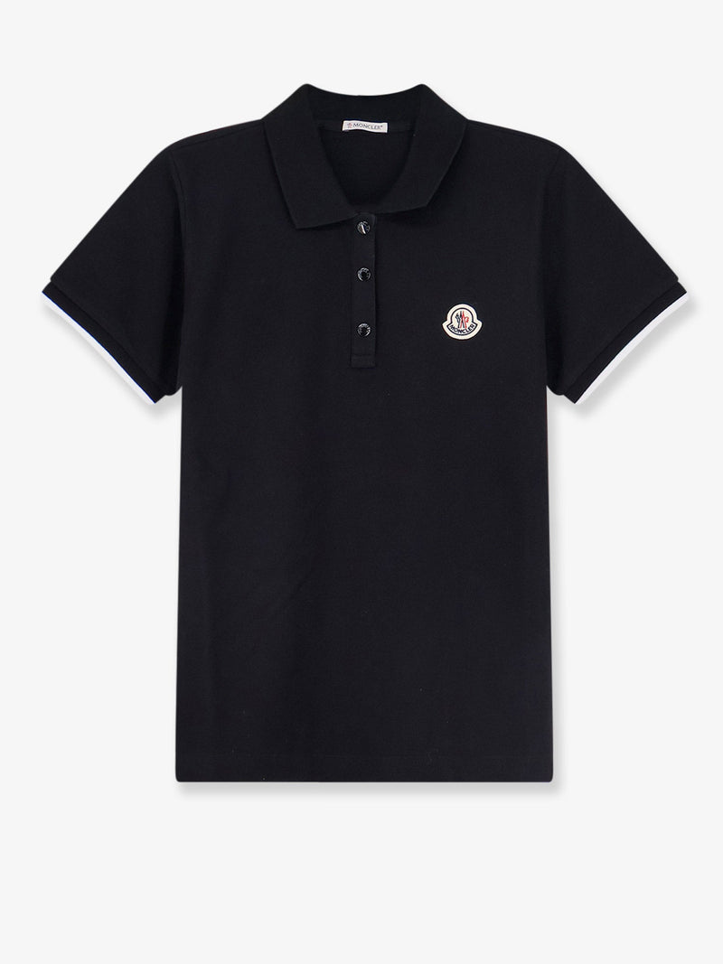 Moncler Moncler Cotton Polo Shirt Black Women - World Class Fashion