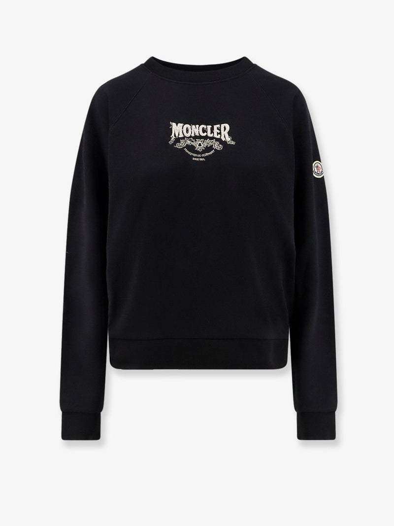 Moncler Moncler Cotton Sweatshirt Black Women - World Class Fashion