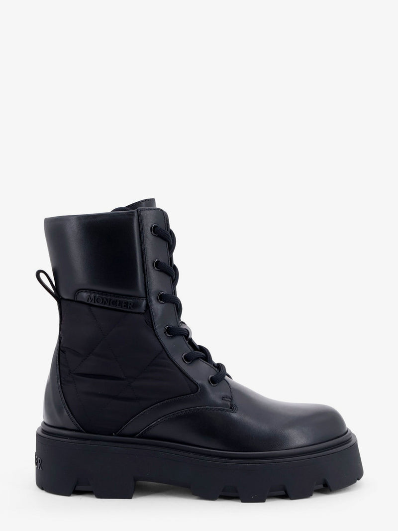 Moncler Moncler Aurea Leather and Nylon Boots Black - World Class Fashion