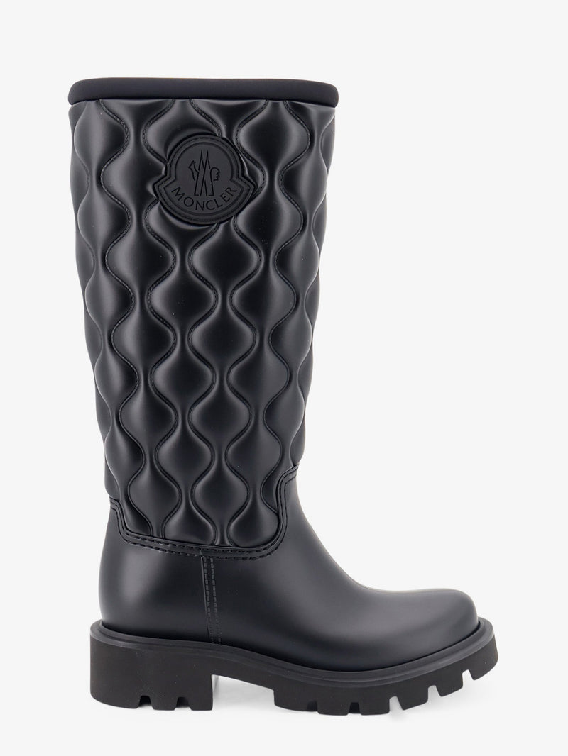 Moncler Moncler Kickstream Quilt PVC Neoprene Rain Boots Black - World Class Fashion