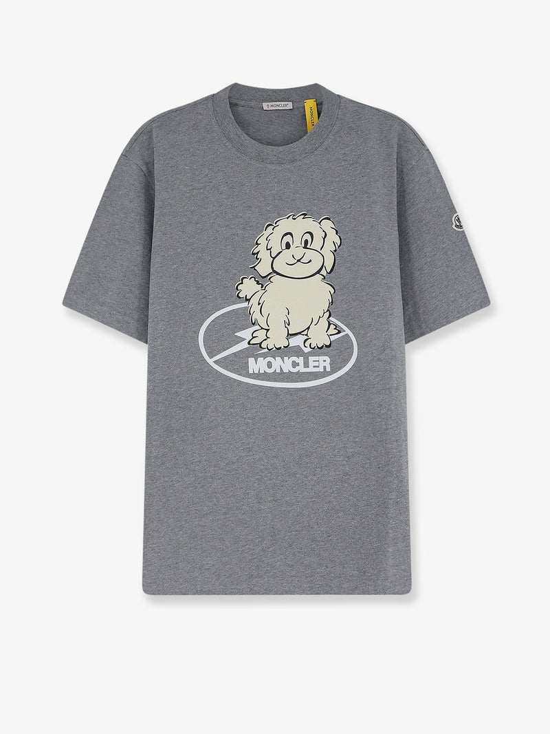 Moncler Moncler Cotton T-Shirt Grey Men - World Class Fashion