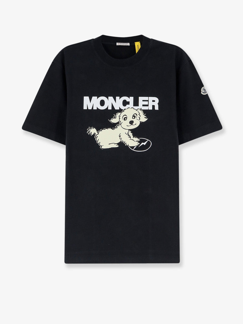 Moncler Moncler Cotton T-Shirt With Print Black - World Class Fashion