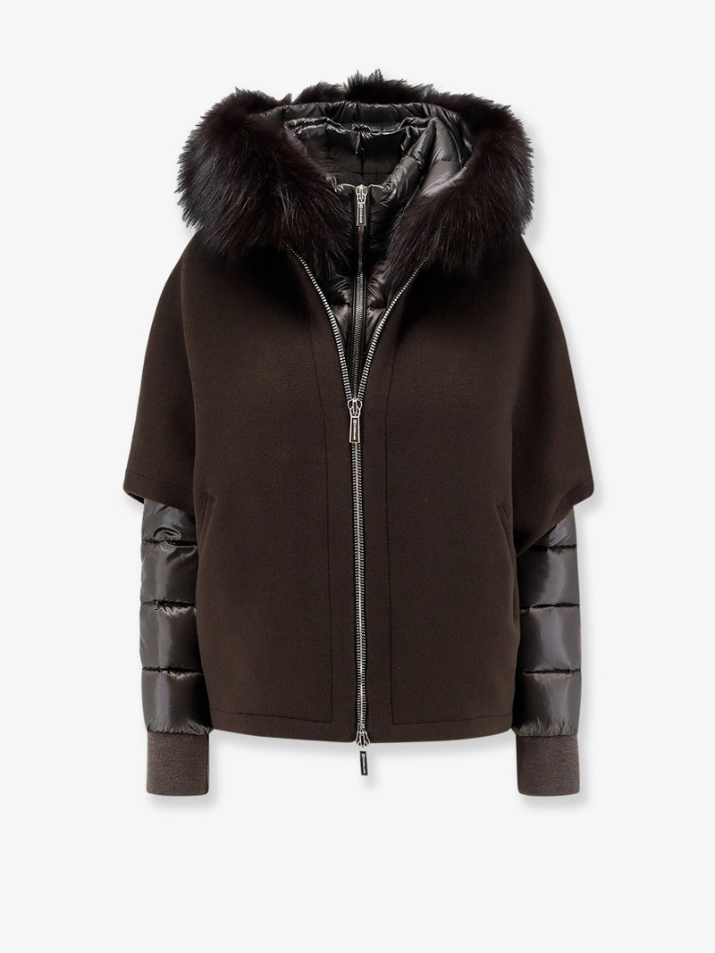 Moorer Moorer Pegaso A Wool Cashmere Down Jacket Brown - World Class Fashion
