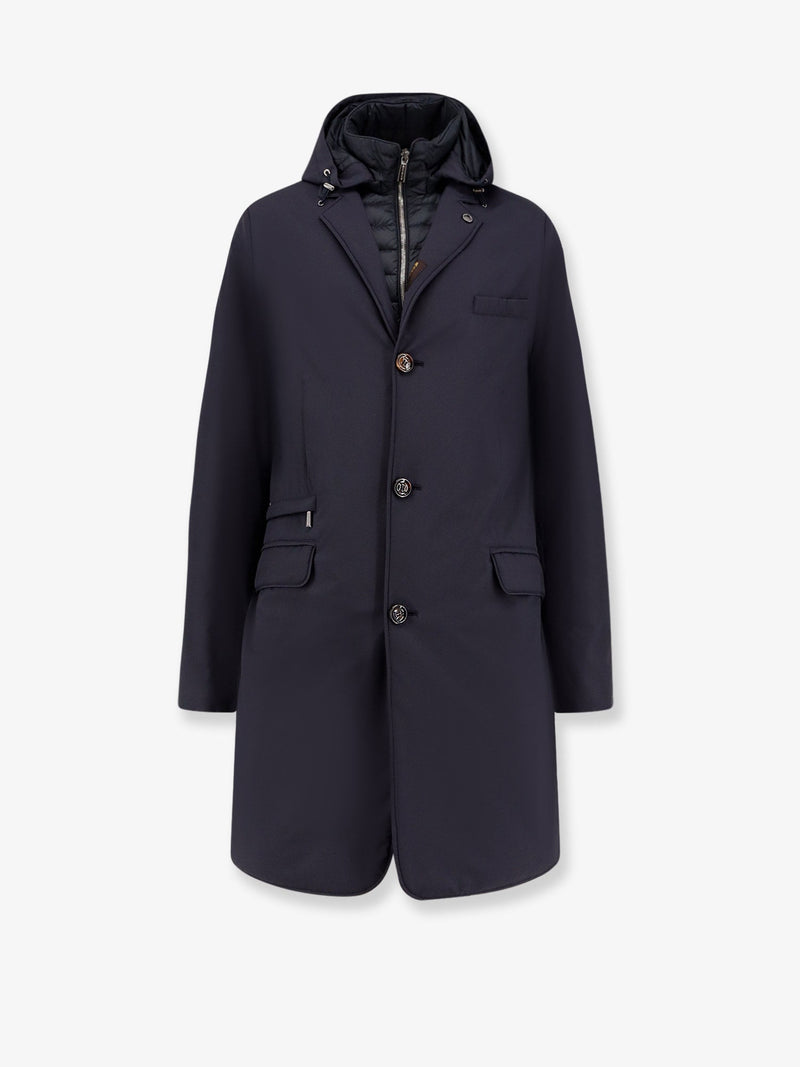 Moorer Moorer Redon-Skt Padded Nylon Jacket Blue - World Class Fashion