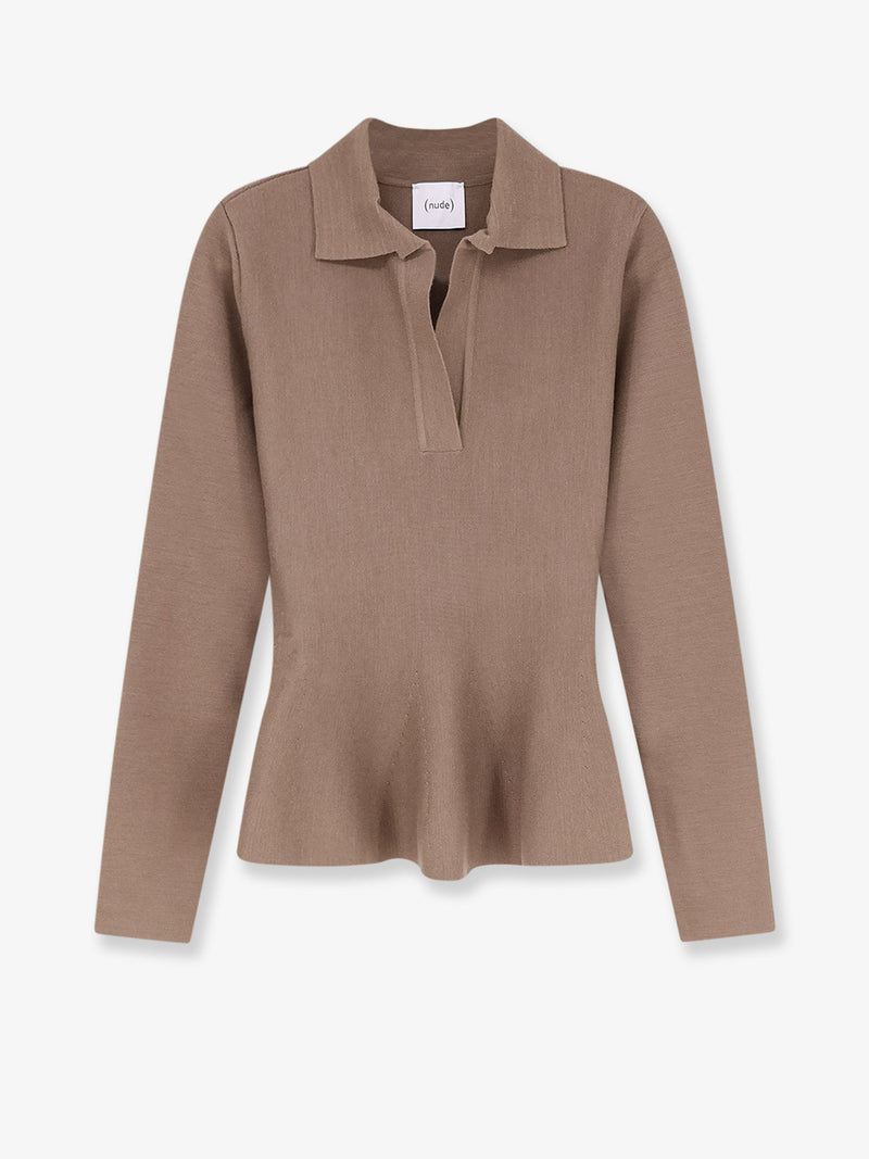 Nude Nude Wool-Blend V-Neck Sweater Beige Women - World Class Fashion
