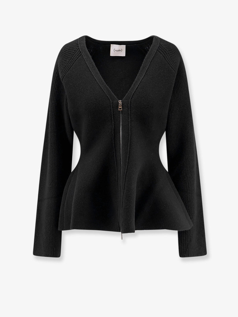 Nude Nude Wool Blend Cardigan Black Women - World Class Fashion