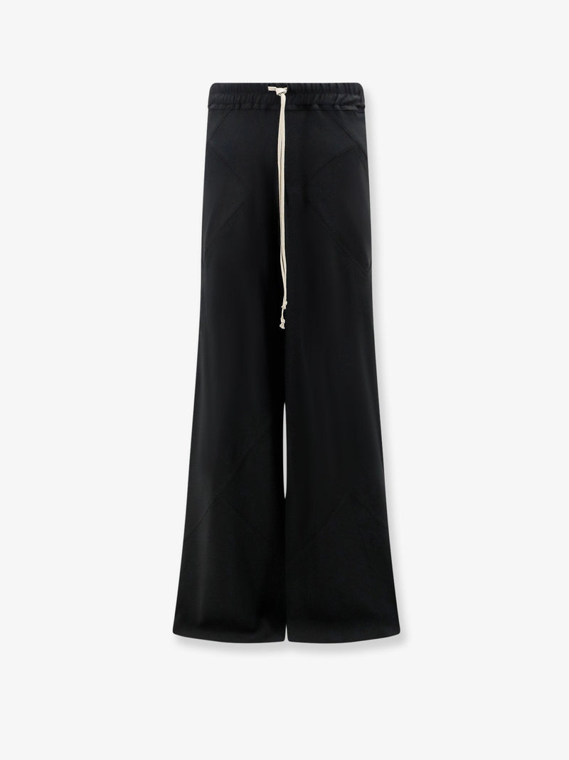 Rick Owens Rick Owens Bias Viscose And Silk Trousers - World Class Fashion