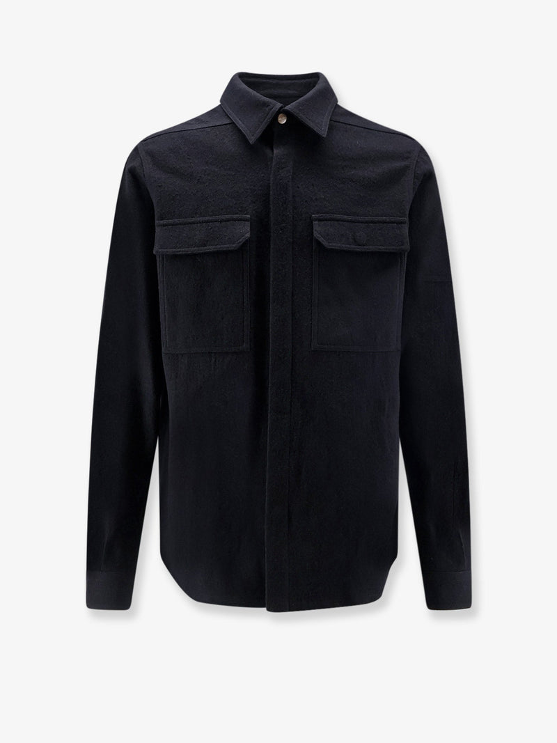 Rick Owens Rick Owens Cotton and Wool Outershirt Black - World Class Fashion