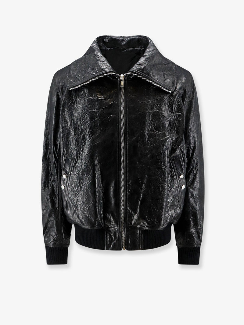 Rick Owens Rick Owens Dracuflight Leather Jacket - World Class Fashion
