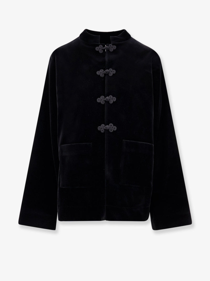 Rohe Rohe Velvet Blazer with Pankou Closure Black - World Class Fashion
