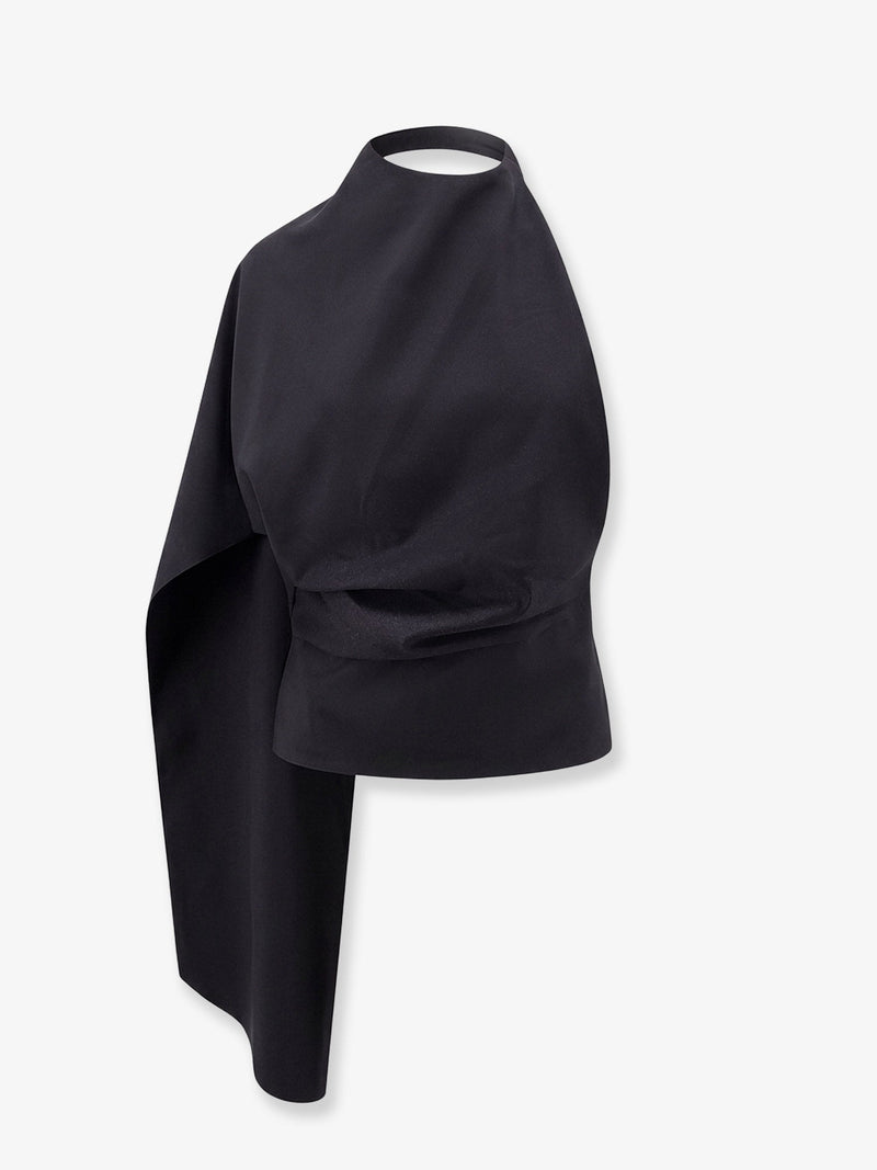 Rohe Rohe Draped Wool Top Black - World Class Fashion