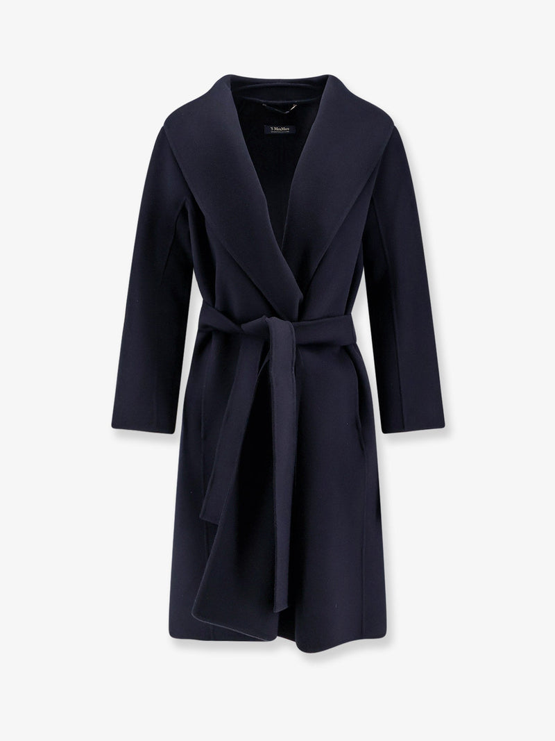 'S Max Mara 'S Max Mara Messi Virgin Wool Coat Black - World Class Fashion