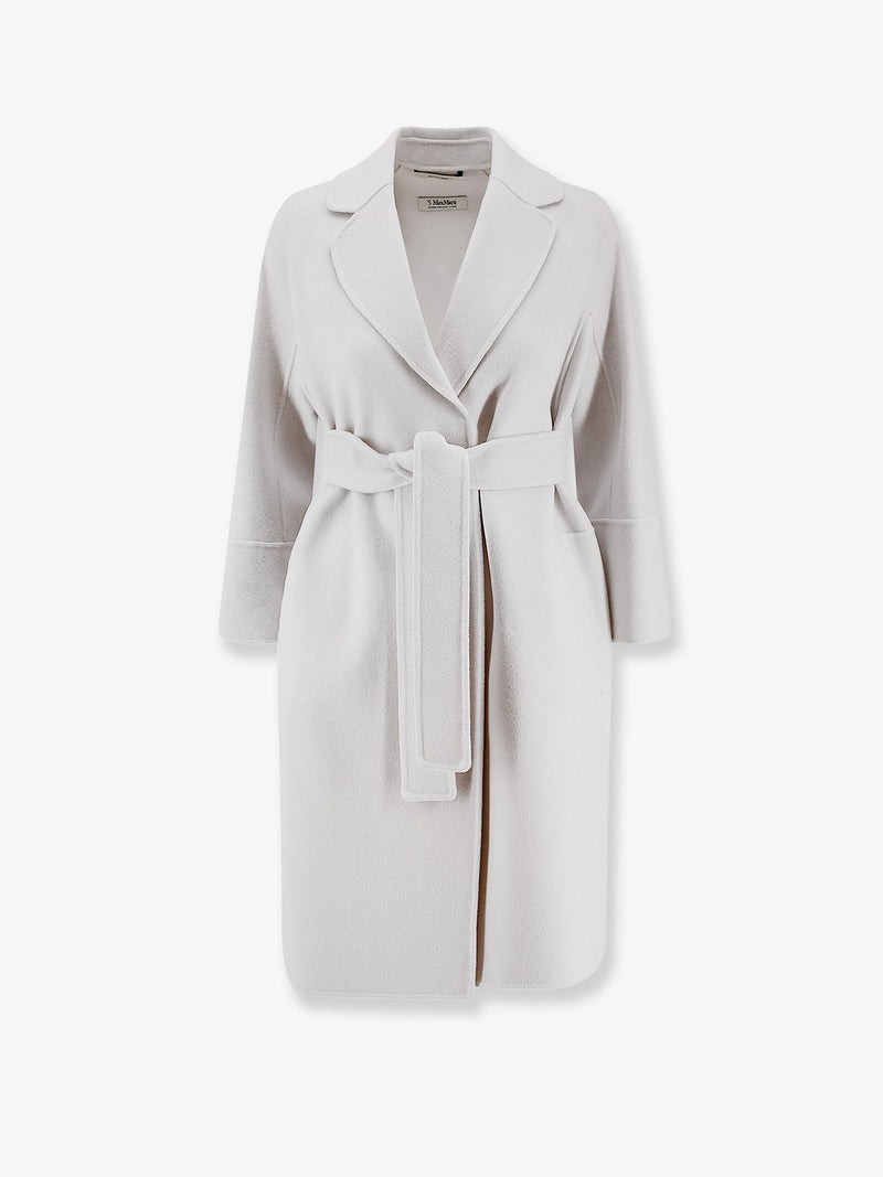 'S Max Mara 'S Max Mara Arona Pure Virgin Wool Coat White - World Class Fashion